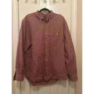 Men's Red Timberland Button Up XL